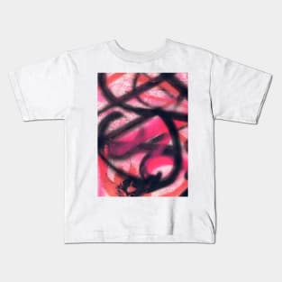 Abstract Pink Graffiti Street Art Pattern 005 Kids T-Shirt